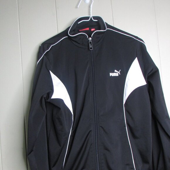 Puma Full Zip Track Jacket M Black White - Picture 6 of 14
